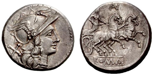 aurelia roman coin denarius